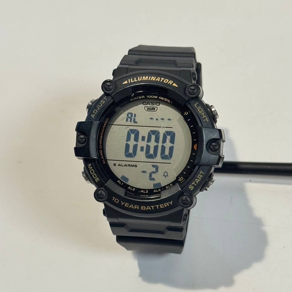 Casio AE-1500WH Illuminator Men's Digital‎ Watch 10 Year Battery 5 Alarms Works